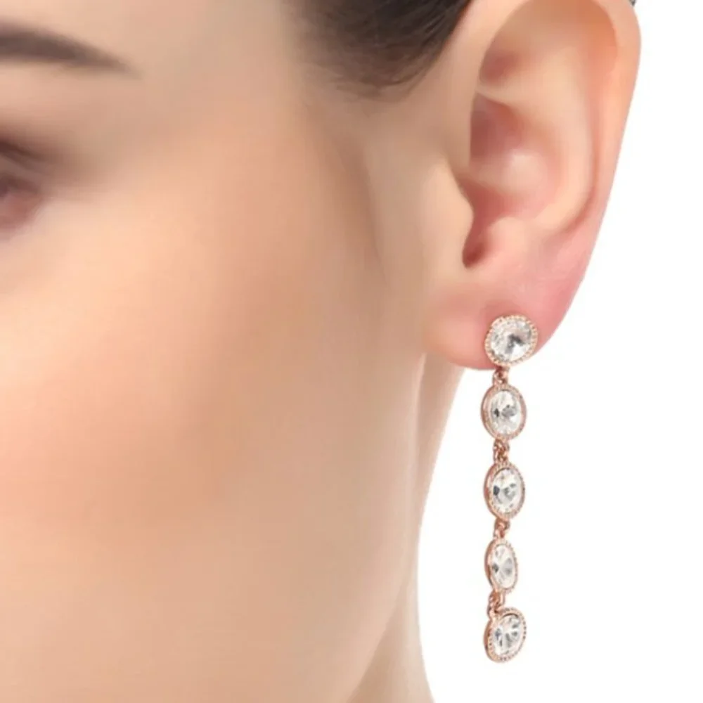 Ted Baker Rose Silver Purple Rizza Rivoli Crystal Earrings